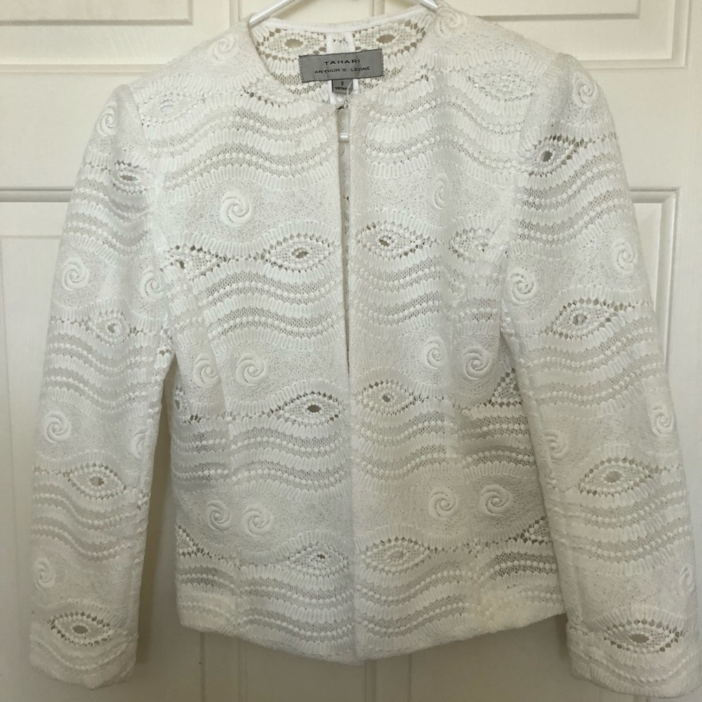Brand new Tahari white jacket with tag